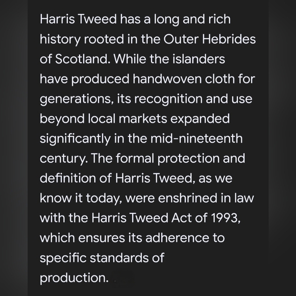 VINTAGE HARRIS TWEED Men's WOOL Pea Coat SCOTTISH size XL Very Good Condition - Picture 5 of 5